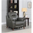 Pemberly Row Engineered Wood Contemporary Power Recliner in Charcoal