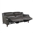 Pemberly Row Modern / Contemporary Power Sofa in Charcoal/Borwn