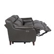 Pemberly Row Modern / Contemporary Power Sofa in Charcoal/Borwn