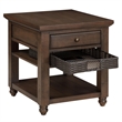 Pemberly Row Engineered Wood Contemporary End Table in Brown