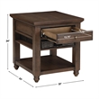 Pemberly Row Engineered Wood Contemporary End Table in Brown