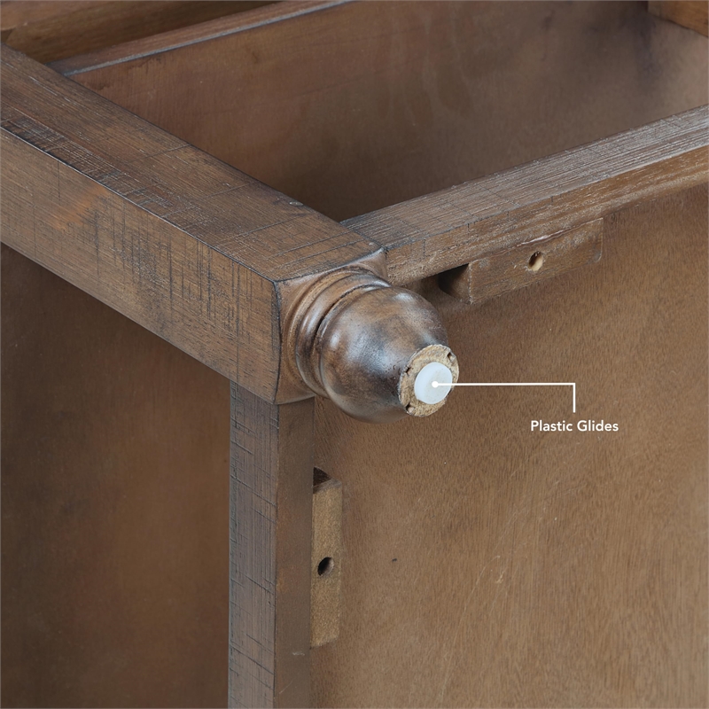 Pemberly Row Engineered Wood Contemporary End Table in Brown