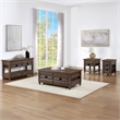 Pemberly Row Engineered Wood Contemporary Chairside End Table in Brown