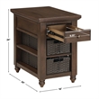 Pemberly Row Engineered Wood Contemporary Chairside End Table in Brown