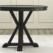 Pemberly Row Counter Table & 4 Swivel Counter Chairs Black Finish/Sand