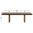 Pemberly Row Contemporary 7-Piece 80-96-inch Dining Table Set in Brown