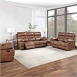Pemberly Row Contemporary 3-piece Reclining Sofa Set in Brown