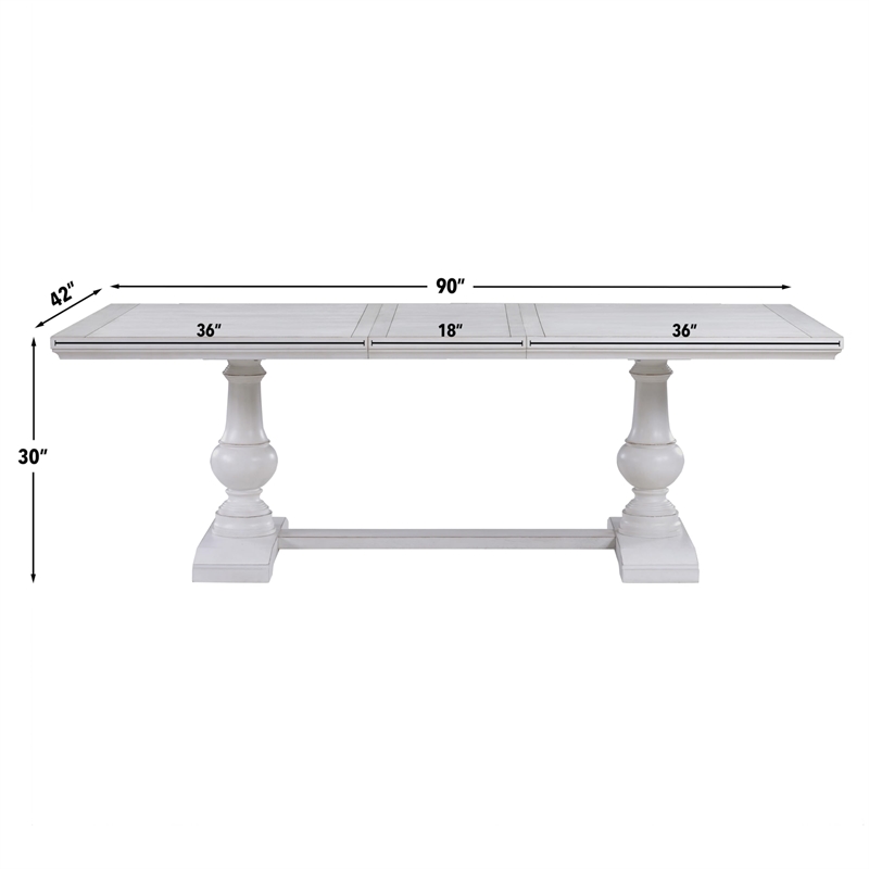 Pemberly Row Modern / Contemporary White 5-piece Complete Dining Set