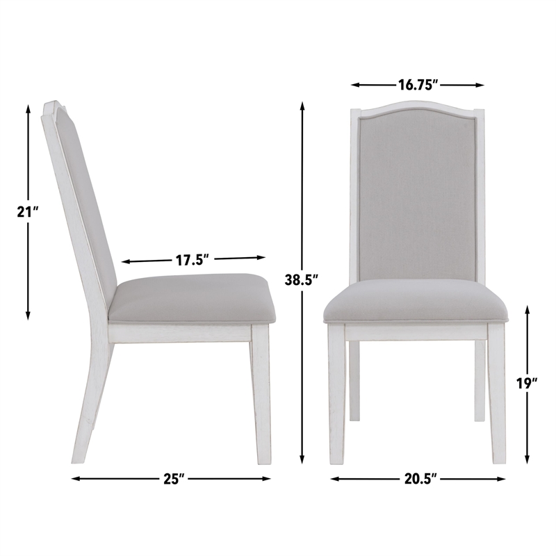 Pemberly Row Modern / Contemporary White 5-piece Complete Dining Set