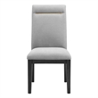 Pemberly Row Contemporary Black Dining Table With 4 Gray Chairs