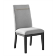 Pemberly Row Contemporary Black Dining Table With 4 Gray Chairs