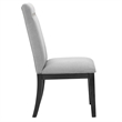 Pemberly Row Contemporary Black Dining Table With 4 Gray Chairs
