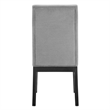 Pemberly Row Contemporary Black Dining Table With 4 Gray Chairs