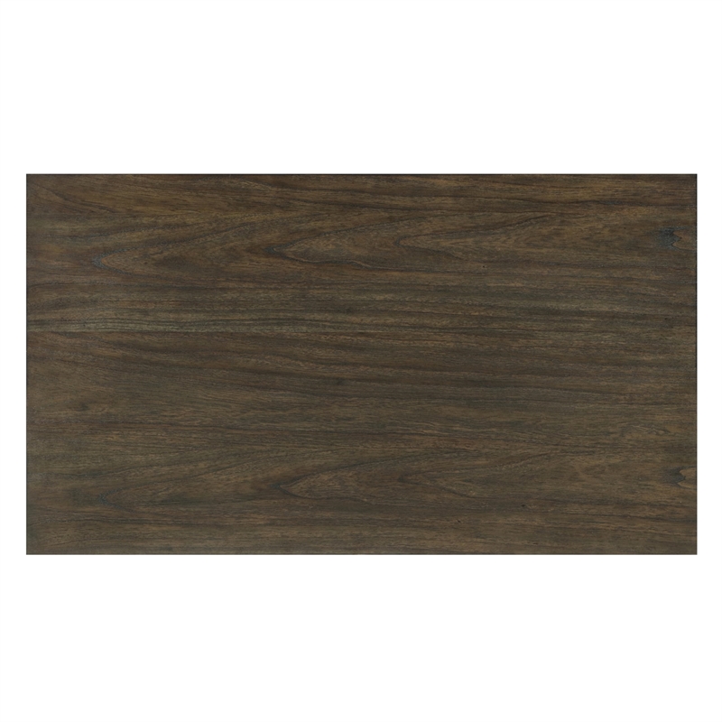 Pemberly Row Rectangular Nesting Table with 2 Stools in Brown