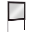 Pemberly Row Contemporary Dresser and Mirror in Dark Brown/Espresso