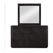 Pemberly Row Contemporary Dresser and Mirror in Dark Brown/Espresso