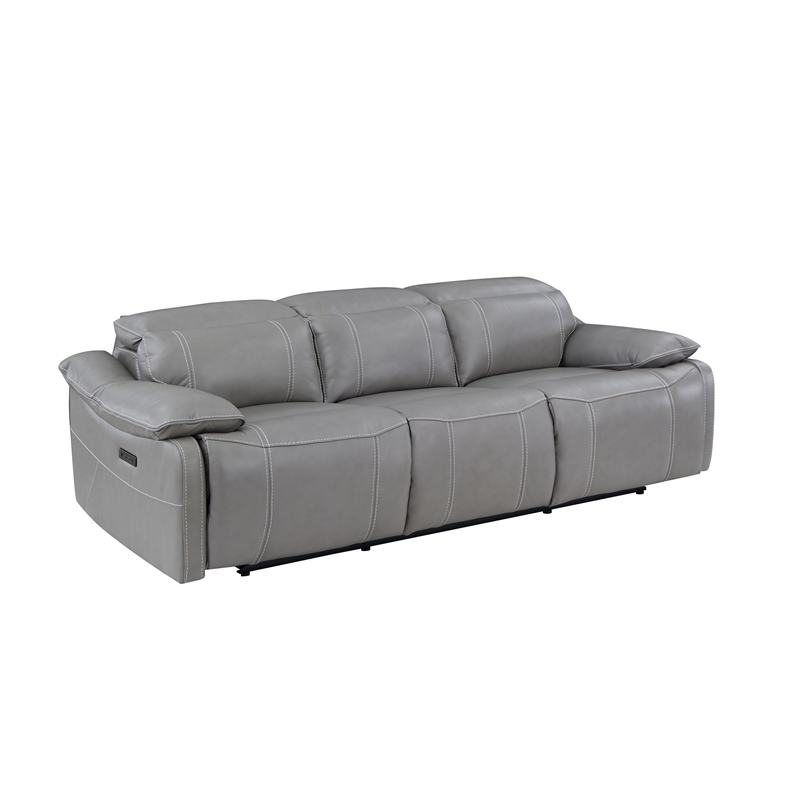 Pemberly Row Polyester Fabric Contemporary 2-piece Sofa Set in Gray
