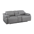 Pemberly Row Polyester Fabric Contemporary 2-piece Sofa Set in Gray