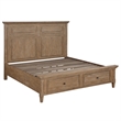Pemberly Row Engineered Wood Contemporary King Storage Bed in Brown