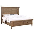 Pemberly Row Engineered Wood Contemporary Queen Storage Bed in Brown