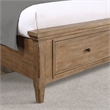 Pemberly Row Engineered Wood Contemporary Queen Storage Bed in Brown