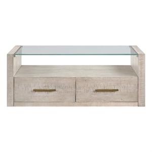 Pemberly Row Iron Modern / Contemporary Cocktail Table in Tan