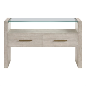 Pemberly Row Iron Modern / Contemporary Sofa Table in Tan Finish