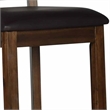 Pemberly Row Faux Leather Seating Contemporary 7-piece Dining Set in Brown