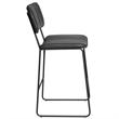 Pemberly Row Iron Modern / Contemporary Black Finish Barstool