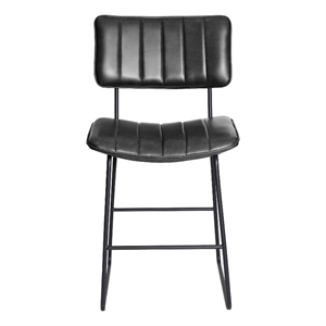 Pemberly Row Iron Modern / Contemporary Black Finish Counter Stool