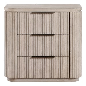 Pemberly Row Engineered Wood Contemporary Nightstand with USB-C in Sand