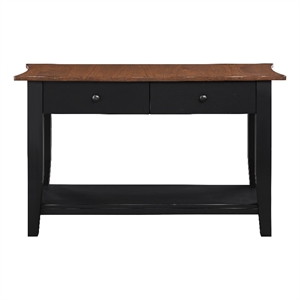 Pemberly Row Wooden Modern / Contemporary Sofa Table in Brown