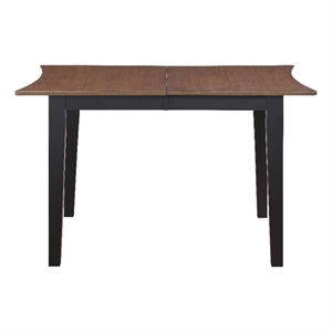 Pemberly Row 50-62&quot Dining Table with 12&quot Leaf in Walnut and Ebony