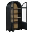 Pemberly Row Wood Modern / Contemporary Curio in Black Finish