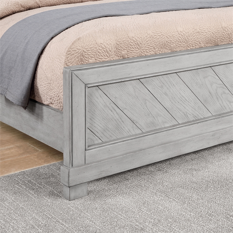 Pemberly Row Engineered Wood Modern / Contemporary King Bed in Gray