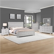 Pemberly Row Engineered Wood Modern / Contemporary Queen Bed in Gray