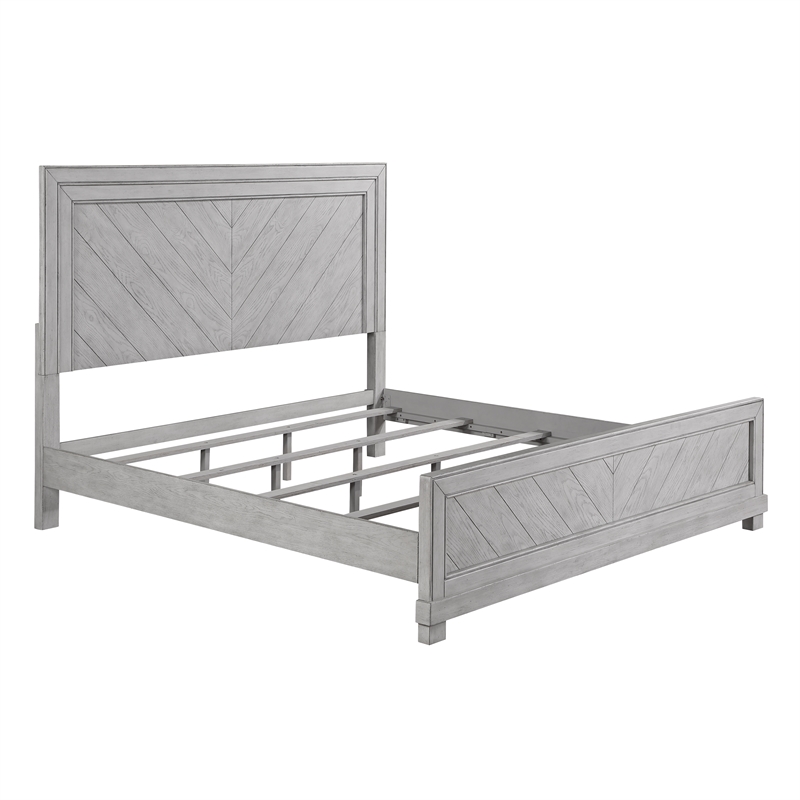 Pemberly Row Engineered Wood Modern / Contemporary Queen Bed in Gray
