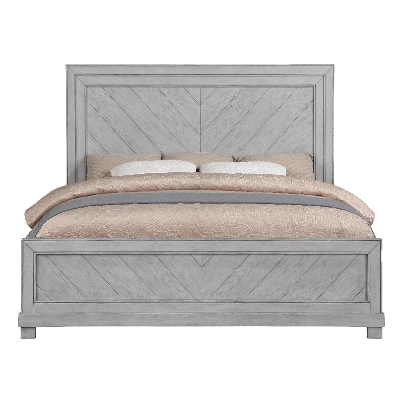 Pemberly Row Engineered Wood Modern / Contemporary Queen Bed in Gray