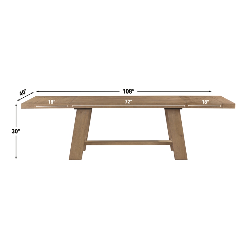 Pemberly Row Wood Modern / Contemporary Dining Table in Brown
