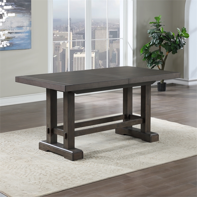 Pemberly Row Engineered Wood Contemporary 5-piece Dining Set in Brown