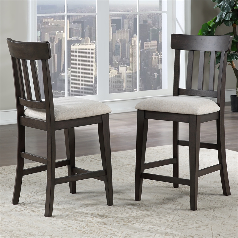 Pemberly Row Engineered Wood Contemporary 5-piece Dining Set in Brown