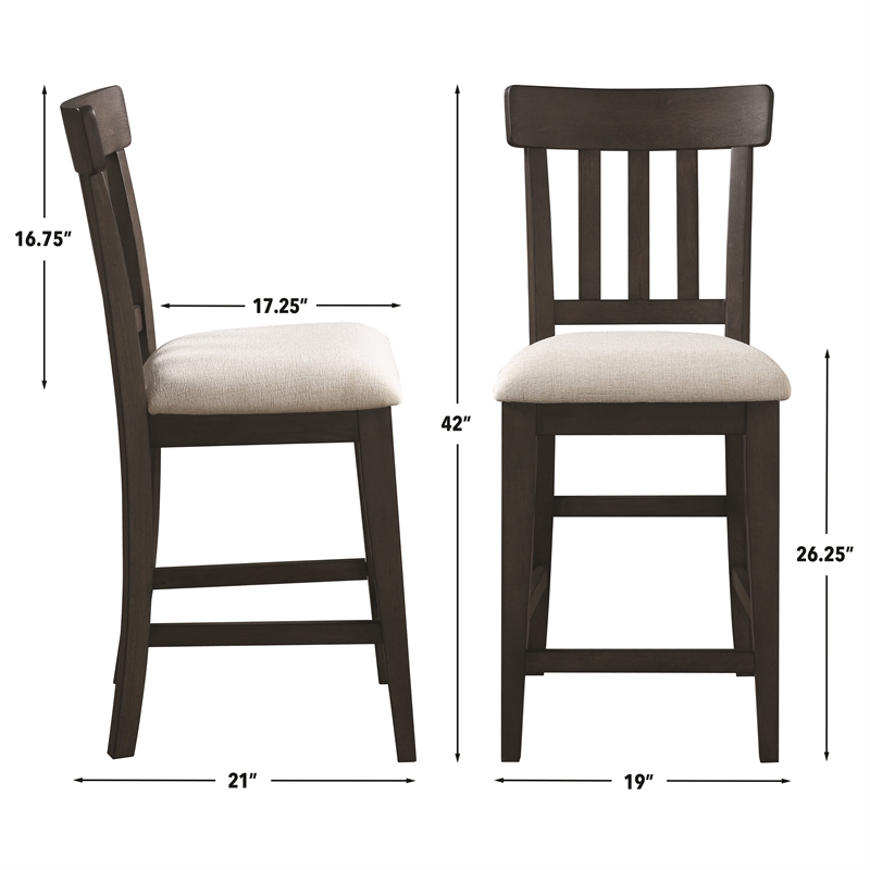 Pemberly Row Engineered Wood Contemporary 5-piece Dining Set in Brown