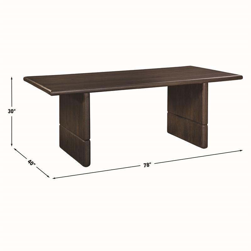 Pemberly Row 5-pieces Dining Set (Table & 4 Side Chairs) in Brown