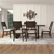 Pemberly Row 7-pieces Dining Set (Table & 6 Side Chairs) in Brown