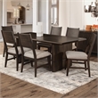 Pemberly Row 7-pieces Dining Set (Table & 6 Side Chairs) in Brown