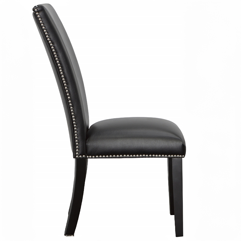 Pemberly Row Contemporary 5-piece Rectangle Dining Set with Black Chairs