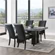 Pemberly Row Contemporary 5-piece Rectangle Dining Set with Black Chairs