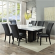 Pemberly Row Contemporary 5-piece Rectangle Dining Set with Black Chairs