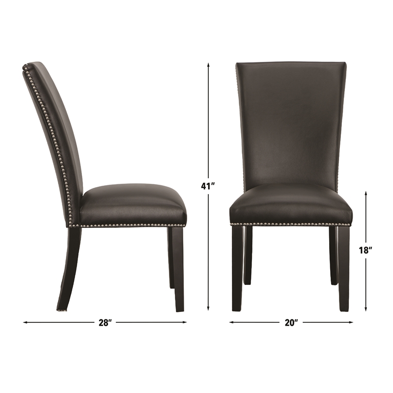 Pemberly Row Contemporary 5-piece Rectangle Dining Set with Black Chairs