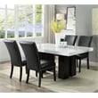 Pemberly Row Contemporary 5-piece Rectangle Dining Set with Black Chairs
